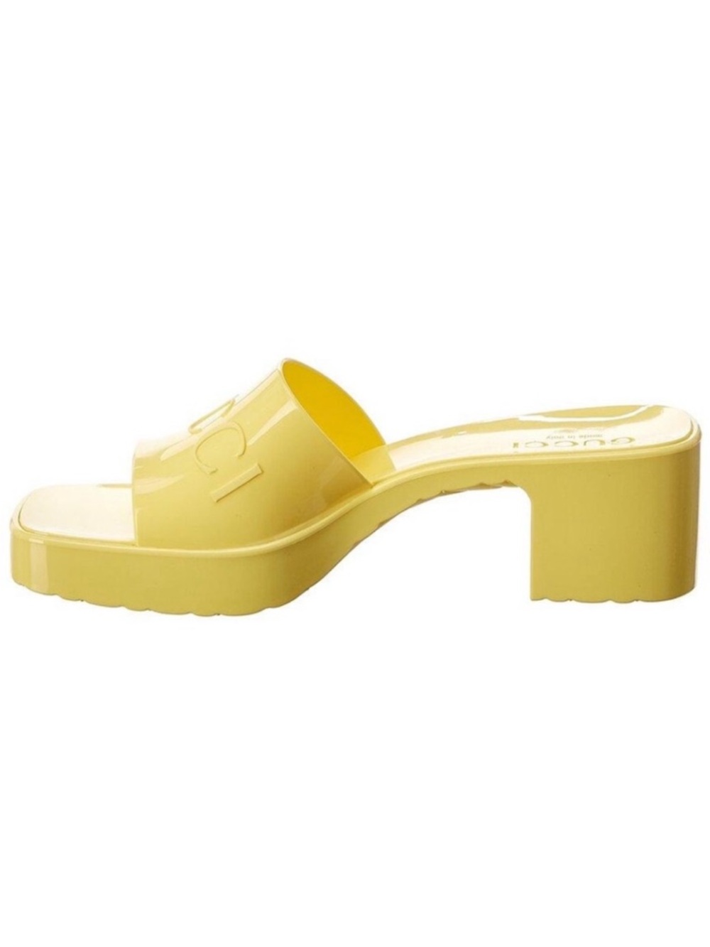 Gucci Yellow Heeled Slide Mules 🐣 - Picture 2 of 16